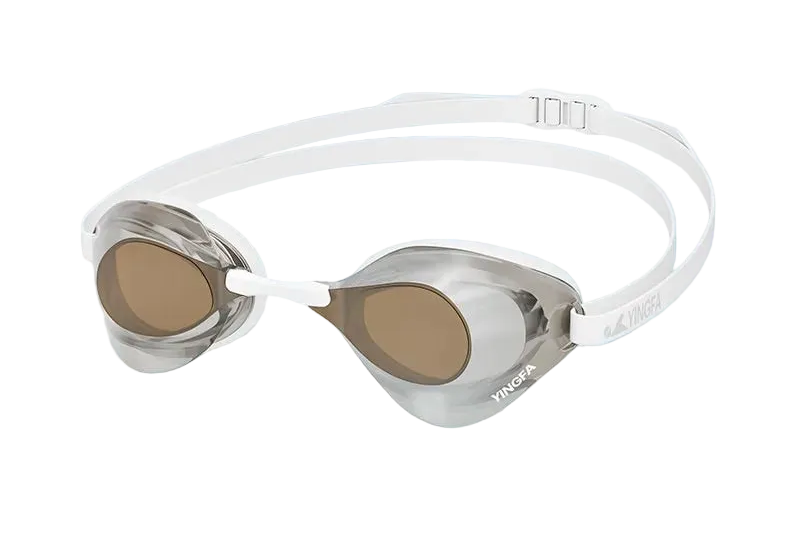Yingfa Elite Racing Mirrored Goggles — Low-Profile Anti-Fog Hydrodynamic Competition Eyewear