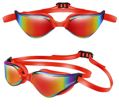 BotPov HydroScan HD Open-Water Swim Goggles — Anti-Fog UV400 Professional Eyewear