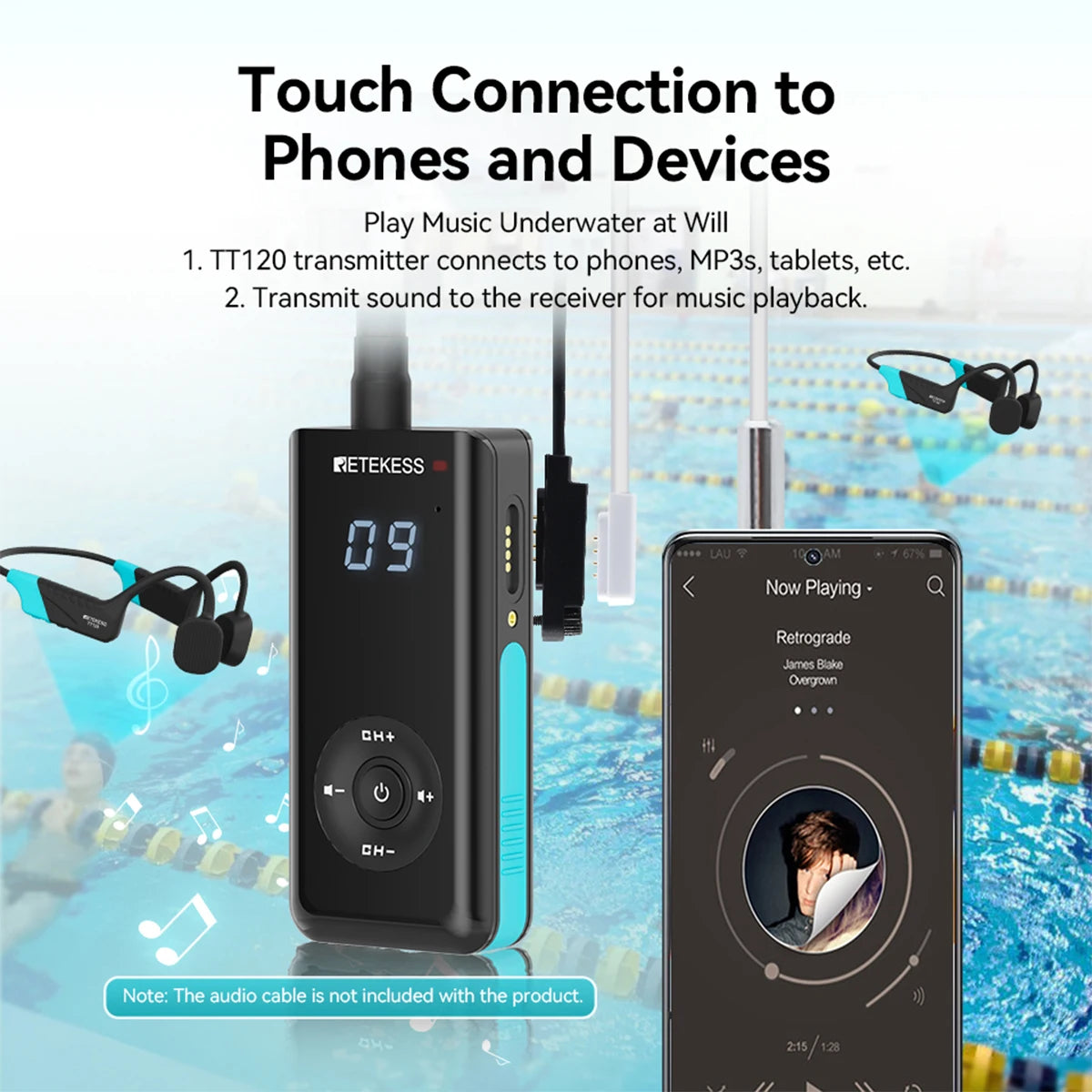 Retekess TT120 Swim Coach Microphone Transmitter