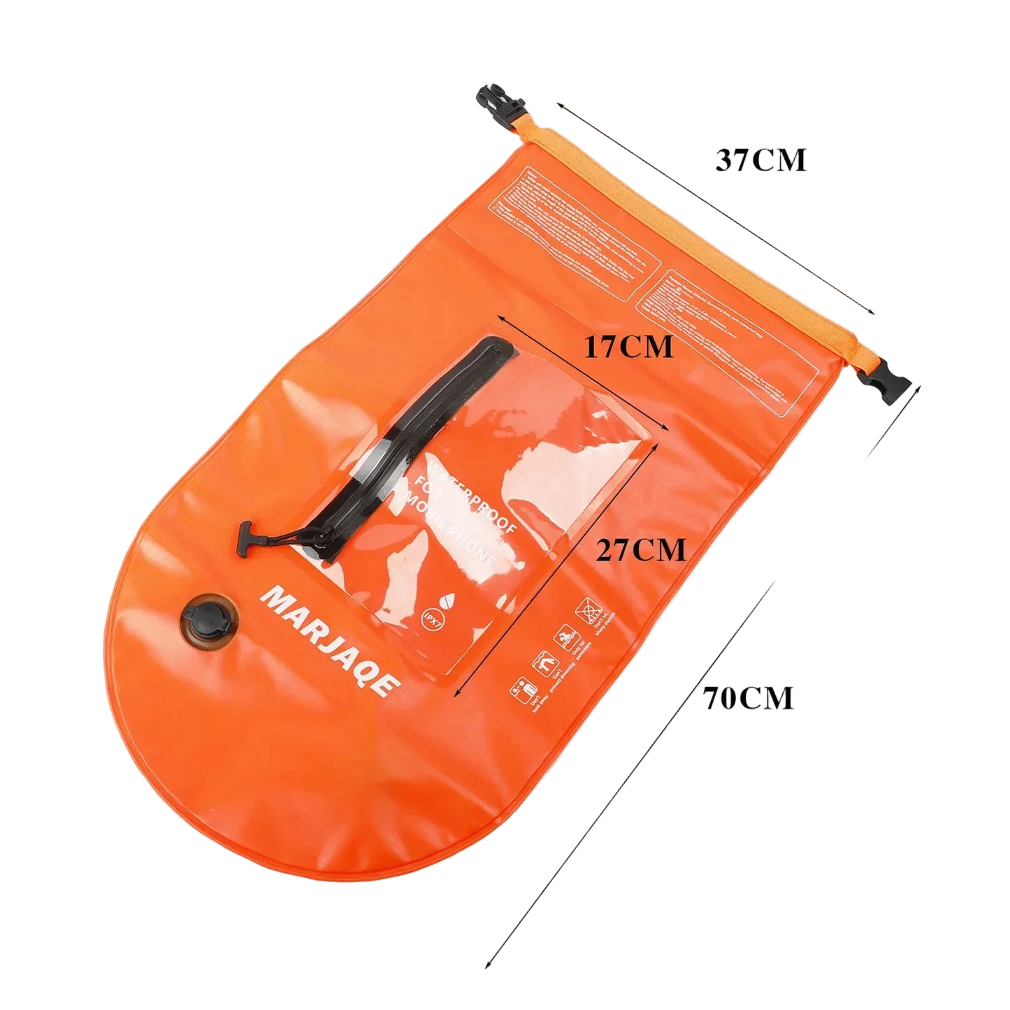 Open Water Safety Buoy — Dry Bag & Waist Belt