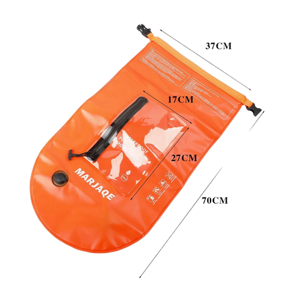 Open Water Safety Buoy — Dry Bag & Waist Belt