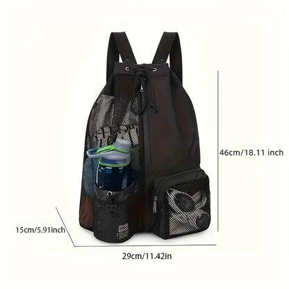 Titan Swim Bag — Mesh Drawstring Backpack with Wet Pocket