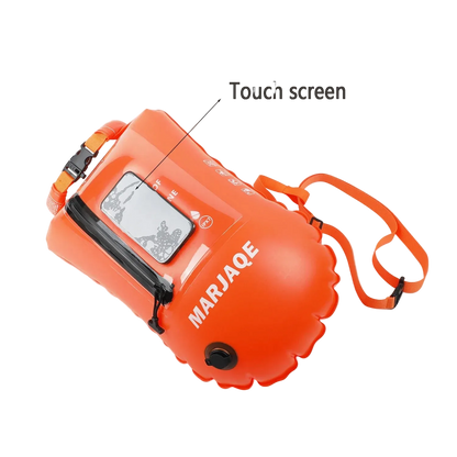Open Water Safety Buoy — Dry Bag & Waist Belt