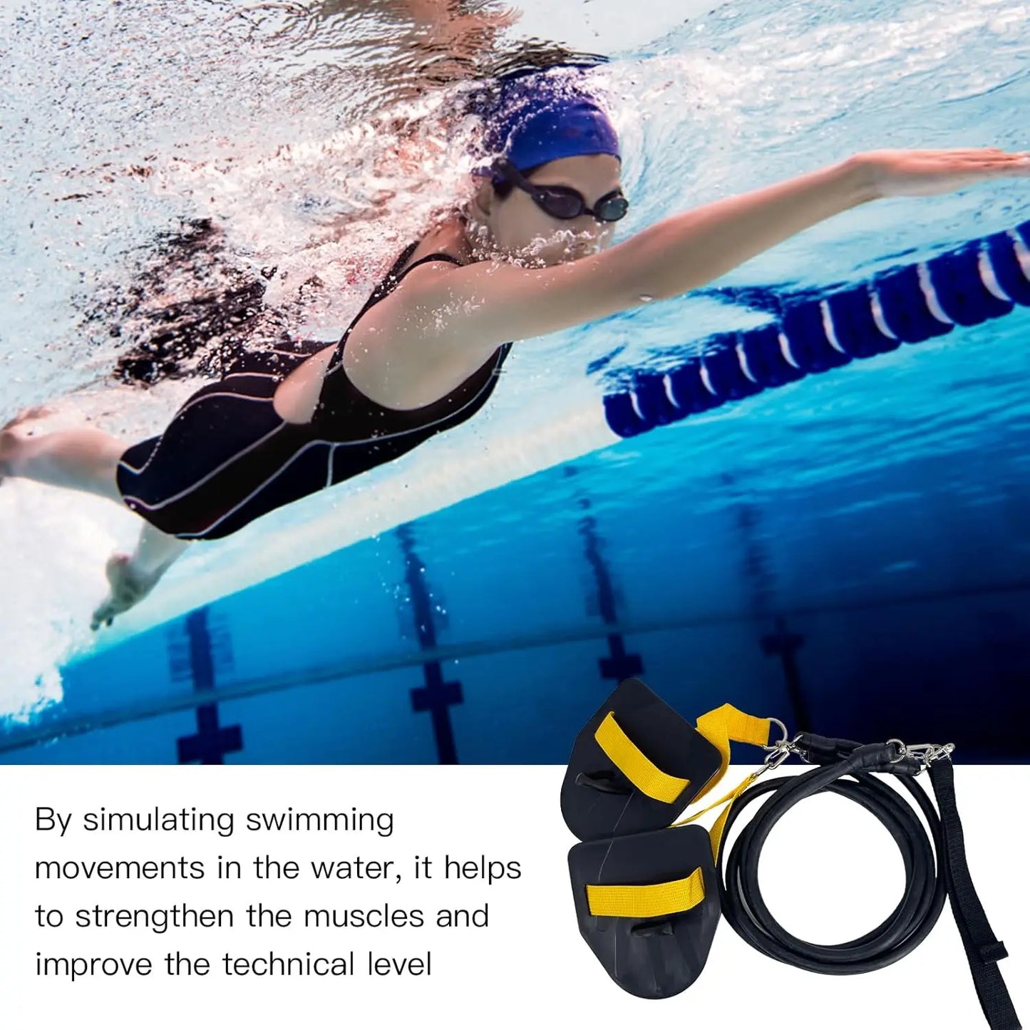 Titan Swim Resistance Band Set with Hand Paddles