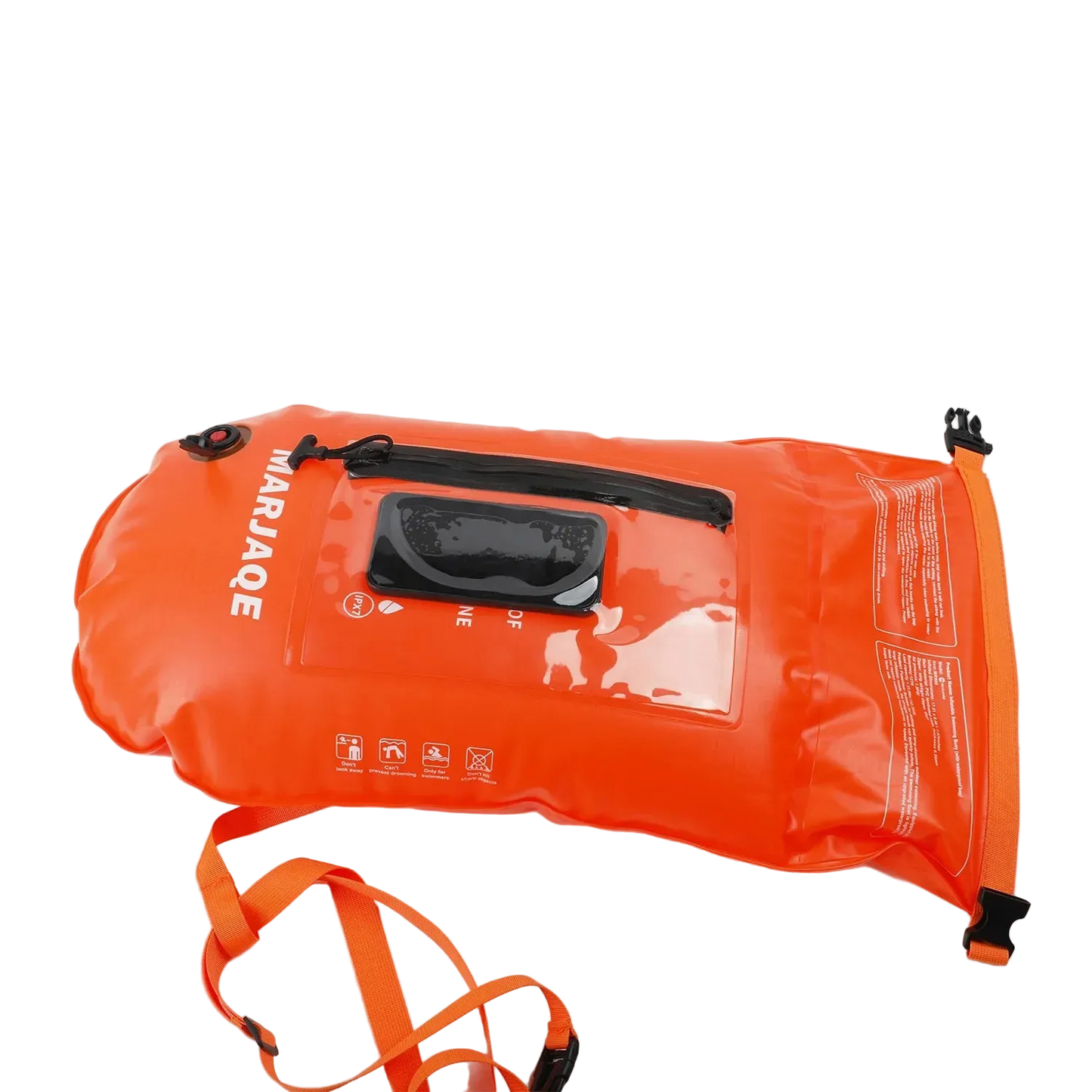 Open Water Safety Buoy — Dry Bag & Waist Belt