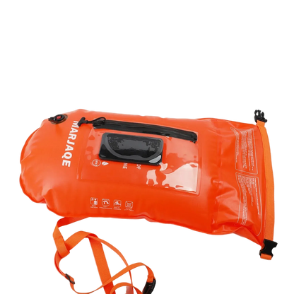 Open Water Safety Buoy — Dry Bag & Waist Belt