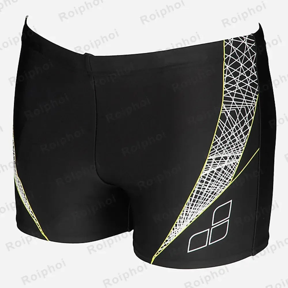 Summer Quick-dry Swimming Trunks Shorts Men Swimsuit Beach Pants Print Bathing Suit Plus Size 2023