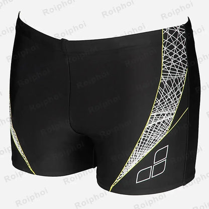 Summer Quick-dry Swimming Trunks Shorts Men Swimsuit Beach Pants Print Bathing Suit Plus Size 2023
