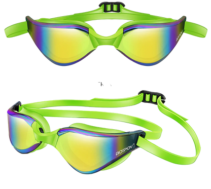 BotPov HydroScan HD Open-Water Swim Goggles — Anti-Fog UV400 Professional Eyewear