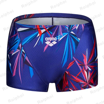 Summer Quick-dry Swimming Trunks Shorts Men Swimsuit Beach Pants Print Bathing Suit Plus Size 2023