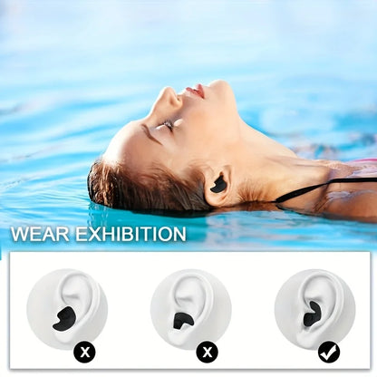 Waterproof Silicone Nose Clip And Ear Plug Set - Suitable For Swimming, Diving, And Fitness, A Must-Have For Water Activities.