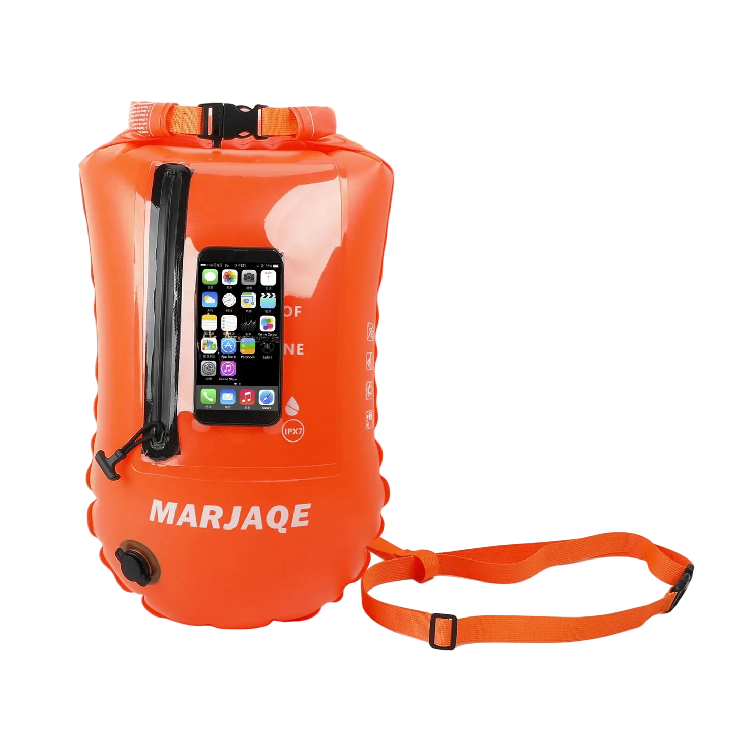 Open Water Safety Buoy — Dry Bag & Waist Belt