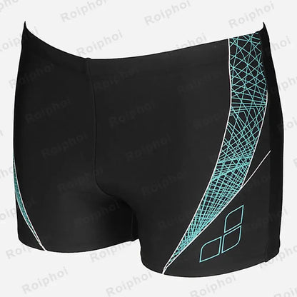 Summer Quick-dry Swimming Trunks Shorts Men Swimsuit Beach Pants Print Bathing Suit Plus Size 2023
