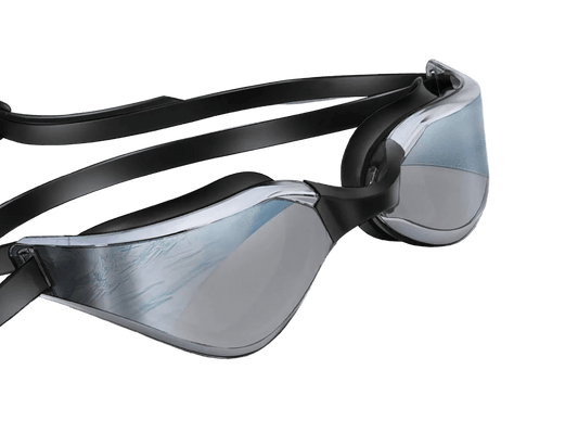BotPov HydroScan HD Open-Water Swim Goggles — Anti-Fog UV400 Professional Eyewear - TitanBlack / Silver