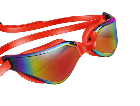 BotPov HydroScan HD Open-Water Swim Goggles — Anti-Fog UV400 Professional Eyewear - TitanBlack / Silver