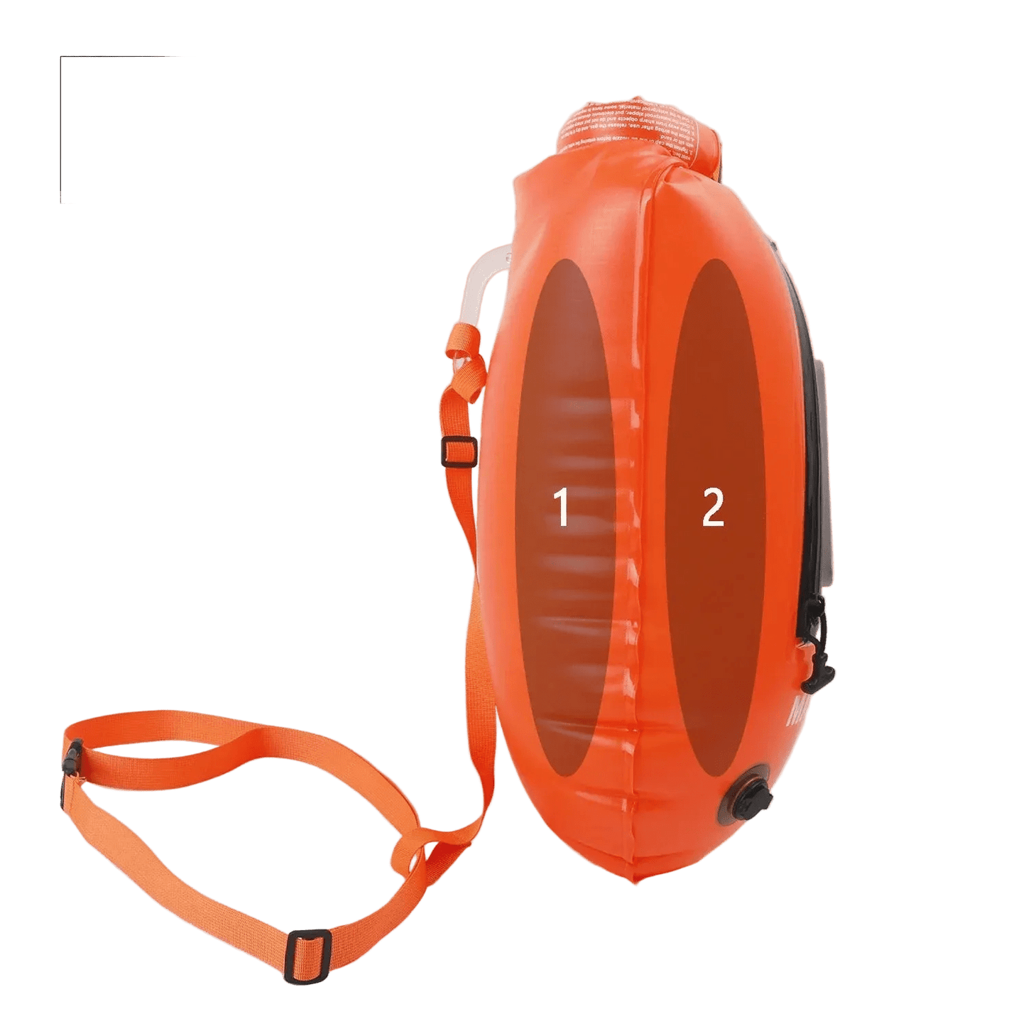 Open Water Safety Buoy — Dry Bag & Waist Belt - TitanOrange