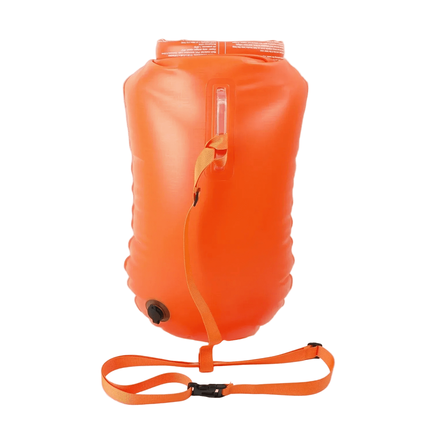 Open Water Safety Buoy — Dry Bag & Waist Belt - TitanOrange