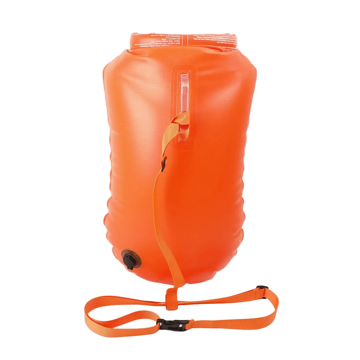 Open Water Safety Buoy — Dry Bag & Waist Belt - TitanOrange