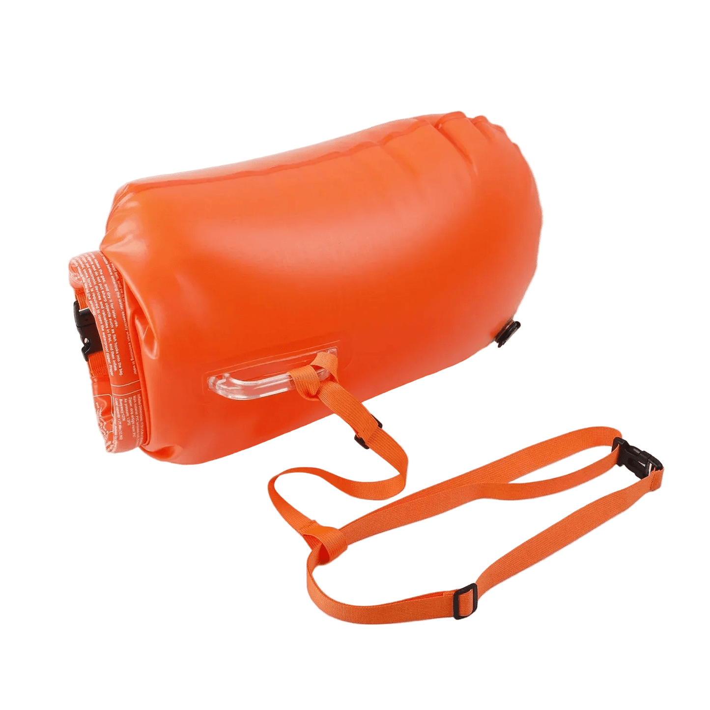 Open Water Safety Buoy — Dry Bag & Waist Belt - TitanOrange