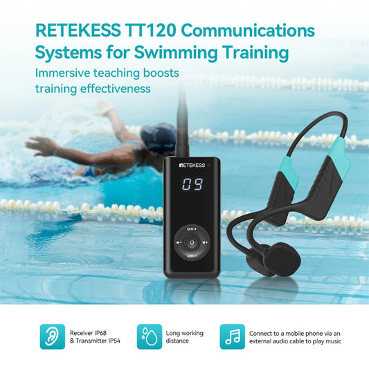 Retekess TT120 Swim Coach Microphone Transmitter - TitanTransmitter