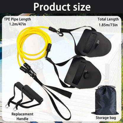 Titan DryLand Swim Simulation Resistance Trainer — Premium Strength & Stroke Forging Band - TitanBlack / Yellow