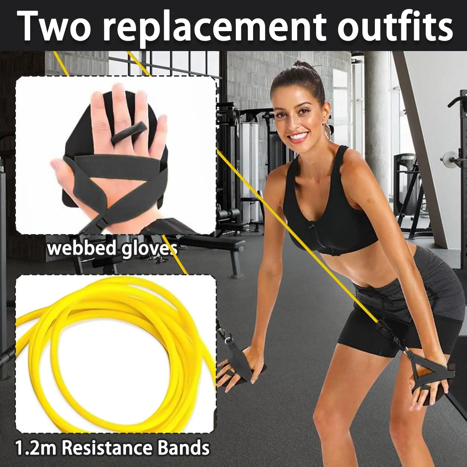 Titan DryLand Swim Simulation Resistance Trainer — Premium Strength & Stroke Forging Band - TitanBlack / Yellow