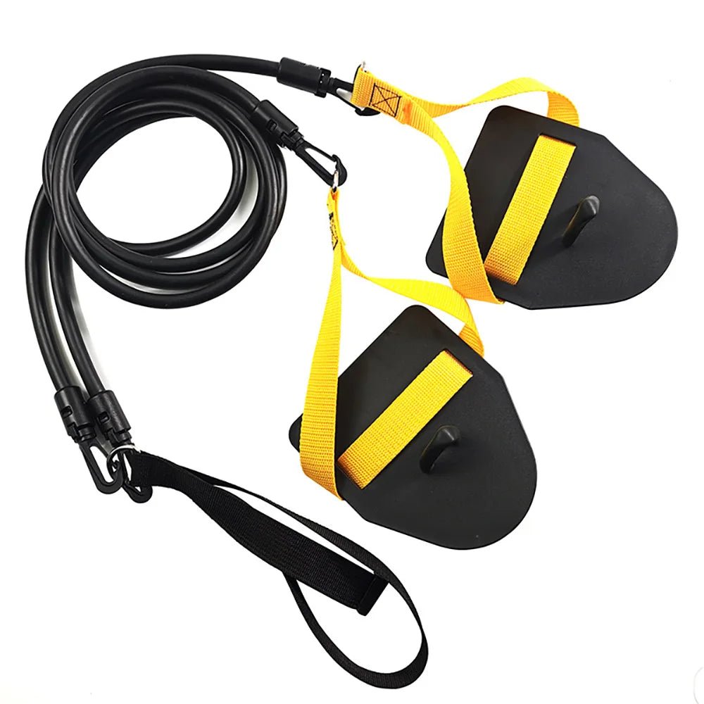 Titan DryLand Swim Simulation Resistance Trainer — Premium Strength & Stroke Forging Band - TitanBlack / Yellow