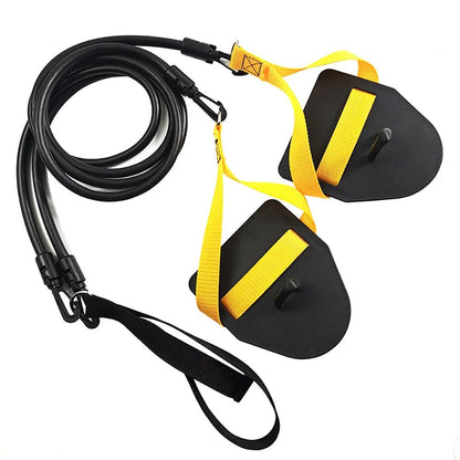 Titan DryLand Swim Simulation Resistance Trainer — Premium Strength & Stroke Forging Band - TitanBlack / Yellow
