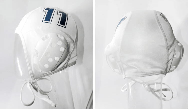 Titan HydraShield Water Polo Cap — Premium Ear Protection & Numbered Practice Hat - Titanwhite 2