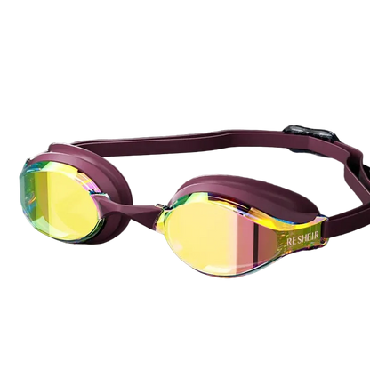 Titan Pro Racing Swim Goggles — Anti-Fog HD Wide Angle - TitanBurgundy / Gold