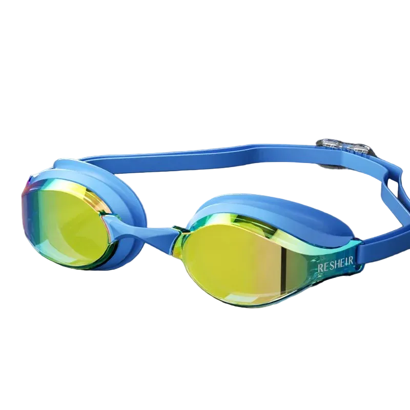 Titan Pro Racing Swim Goggles — Anti-Fog HD Wide Angle - TitanBlue / Green
