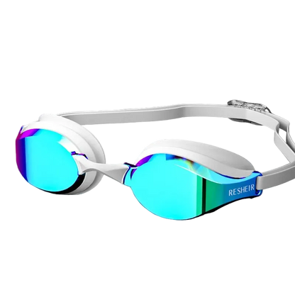 Titan Pro Racing Swim Goggles — Anti-Fog HD Wide Angle - TitanWhite / Turquoise
