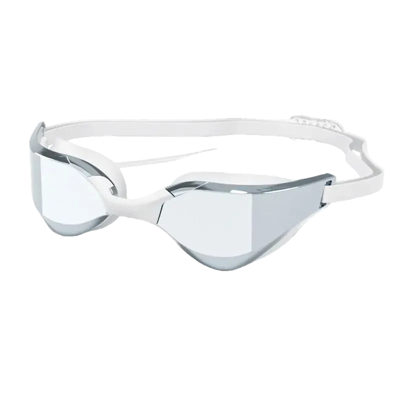 Titan Viper Pro HD Racing Goggles — Anti-Fog Waterproof Professional Swim Goggles - TitanSilver / White