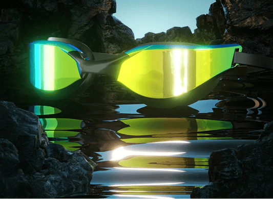 Titan Viper Pro HD Racing Goggles — Anti-Fog Waterproof Professional Swim Goggles - TitanClear / White