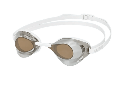 Yingfa Elite Racing Mirrored Goggles — Low-Profile Anti-Fog Hydrodynamic Competition Eyewear - TitanFlat lightBlue / Yellow