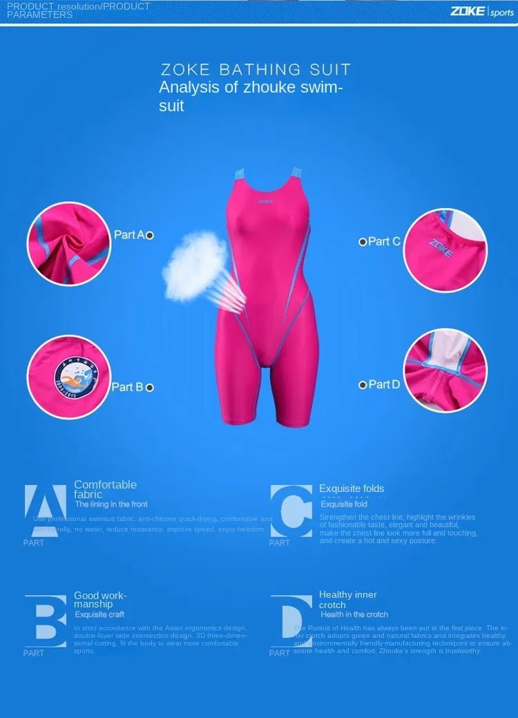 Zoke Fastskin Pro Kneeskin — High-Compression Technical Competitive Race Suit - TitanBlackM